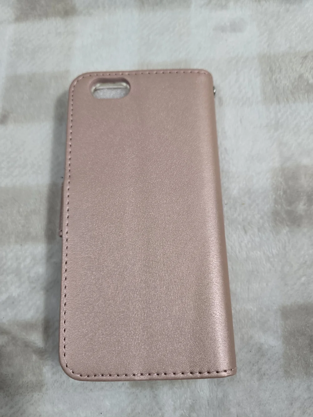 Pink Faux Leather Wallet Phone Case - Slim Folio Cover Iphone 6 & 7